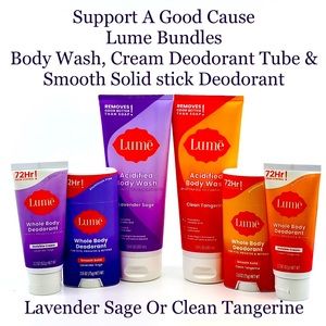 All Natural Deodorant Full Size Set Cream Tube Acidified Body Wash & Solid Stick